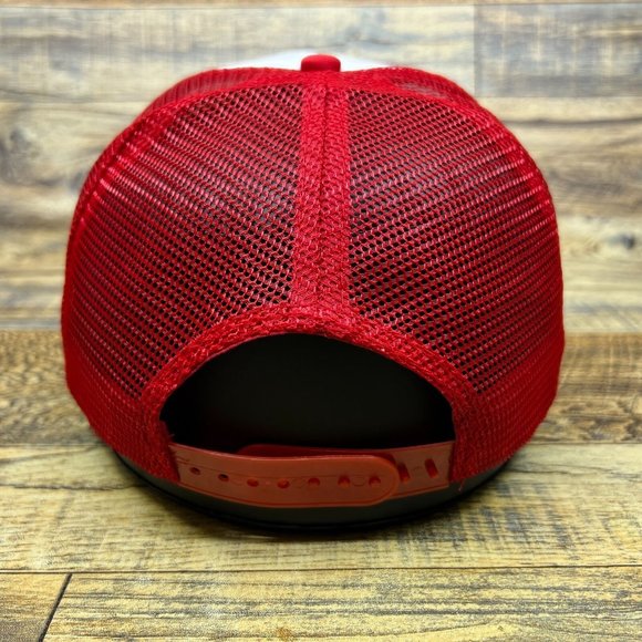 Five Mile Point Speedway Mens Trucker Hat Red Snapback Binghamton NY Race Track - Picture 4 of 7